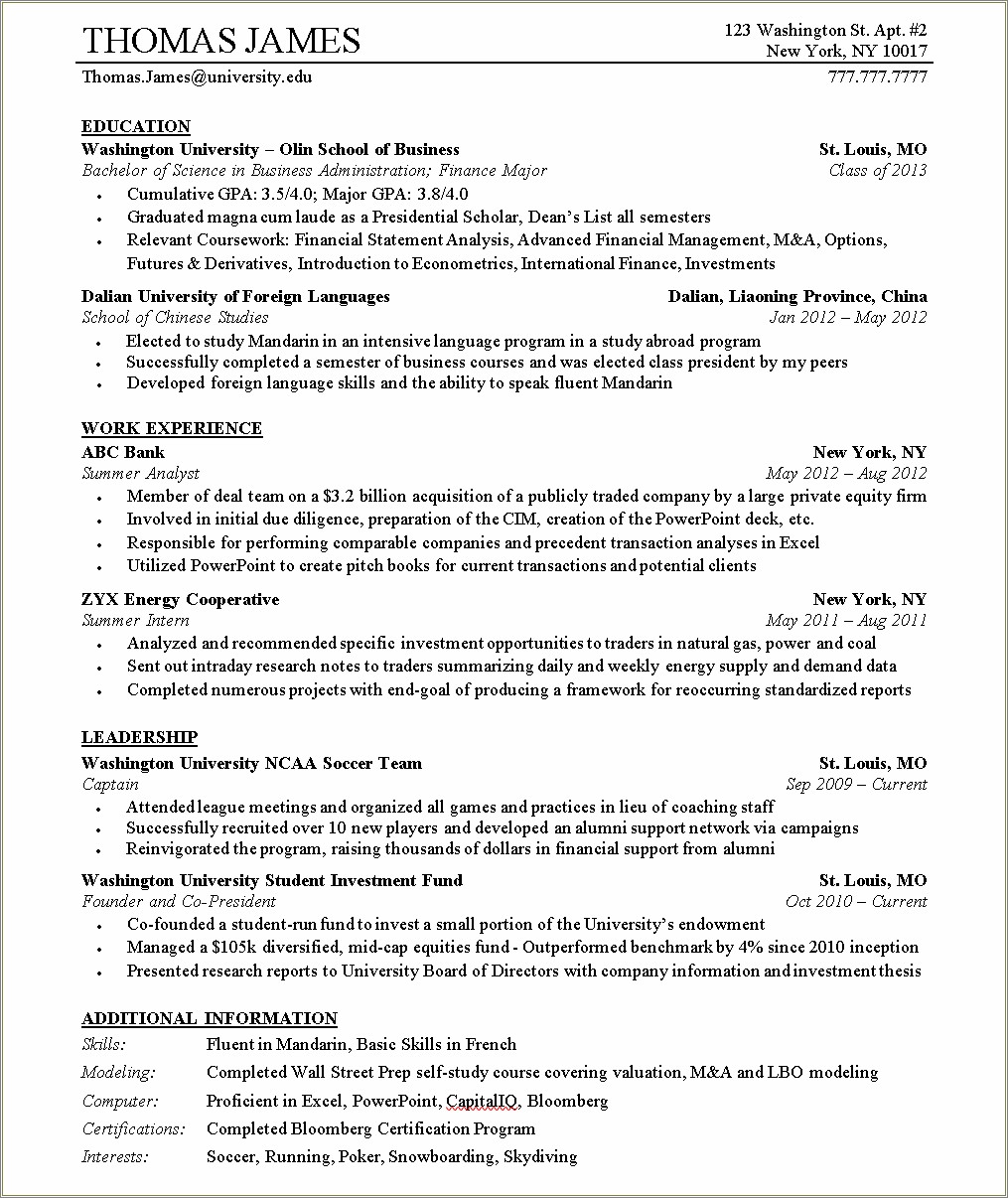 Wso Resume After College Should You Put Leadership