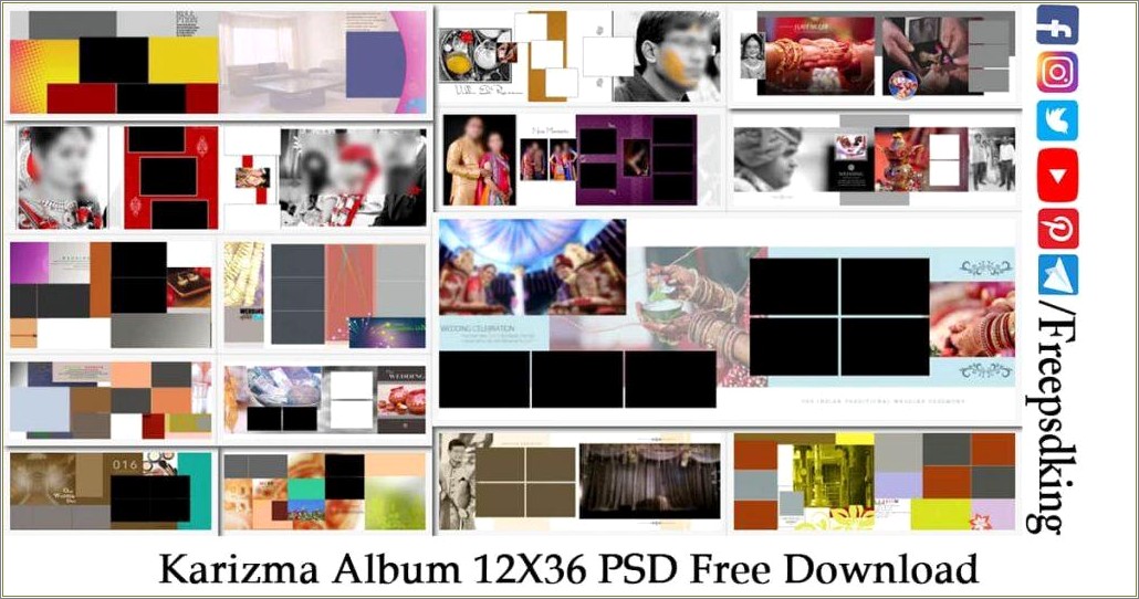12x36 Karizma Album Psd Templates Free Download