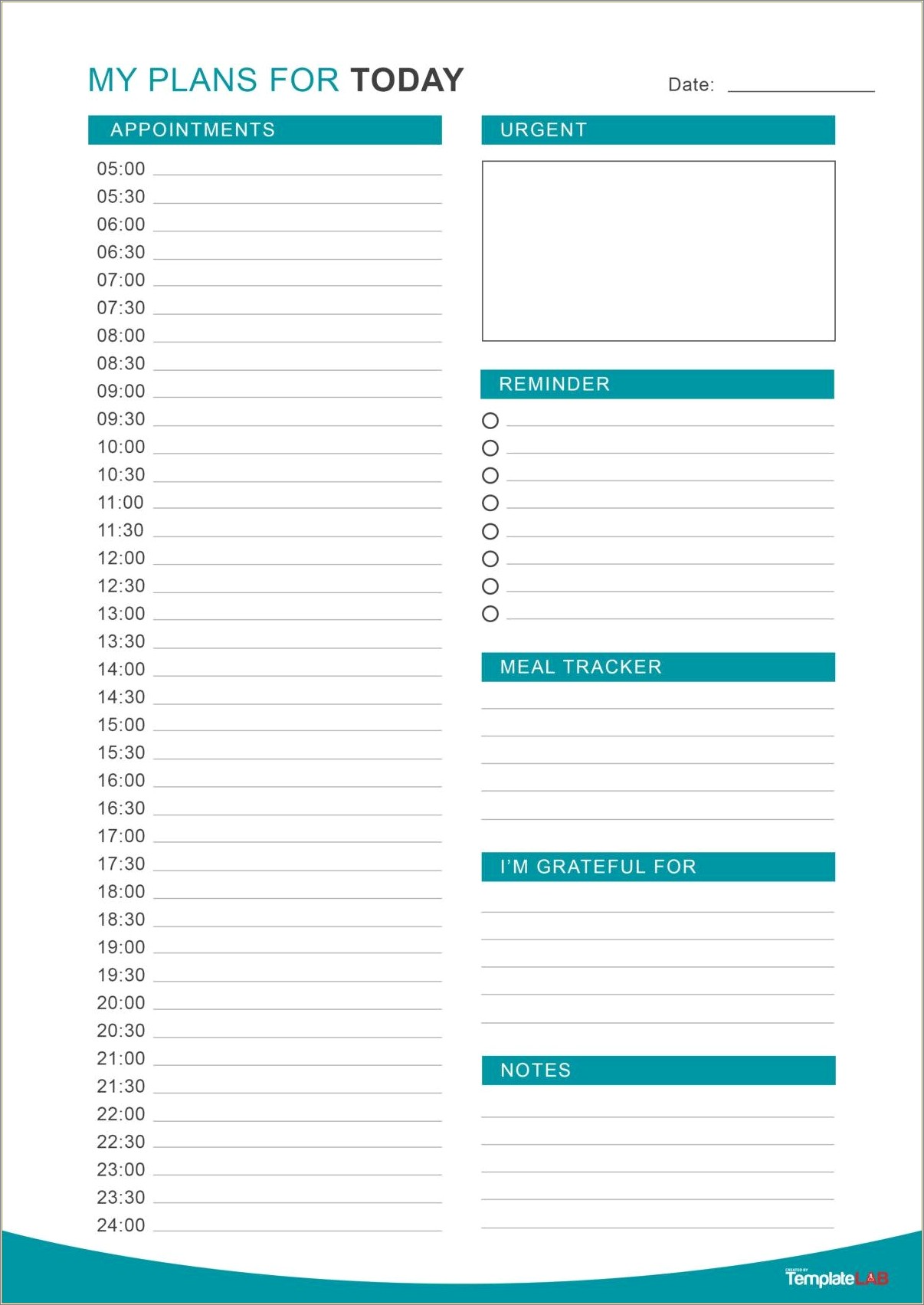 15 Minute Daily Planner Template Pdf Free