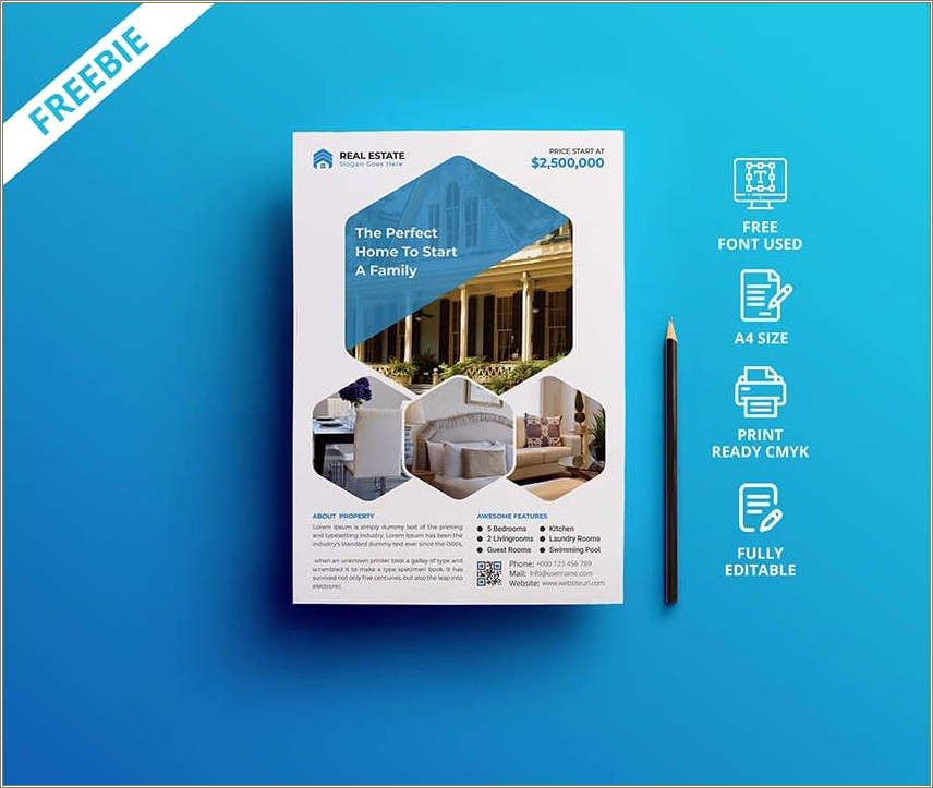 2 Side Info Brochure Template For Free Download