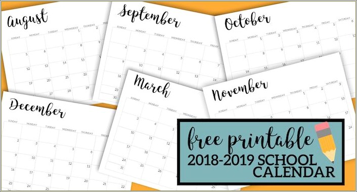 2018 Calendar Printable Free Template Paper Trail Design