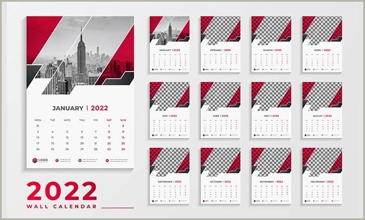 2019 Monthly Calendar Template Psd Free Download
