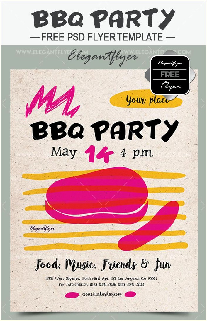 4th Of July Bbq Flyer Template Free