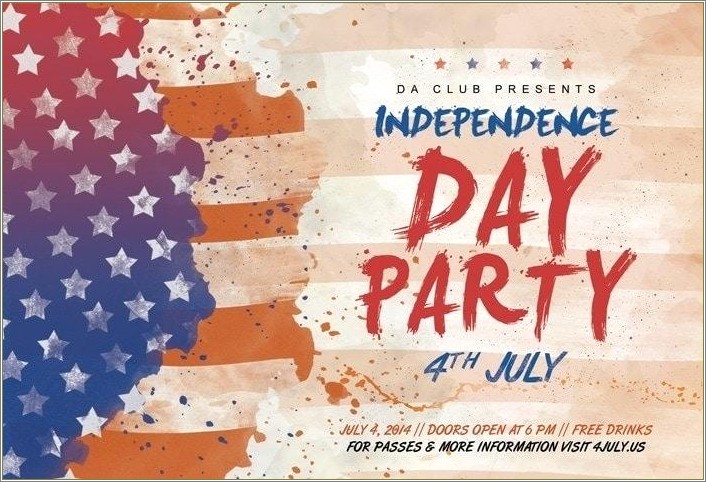 4th Of July Flyer Template Free Psd