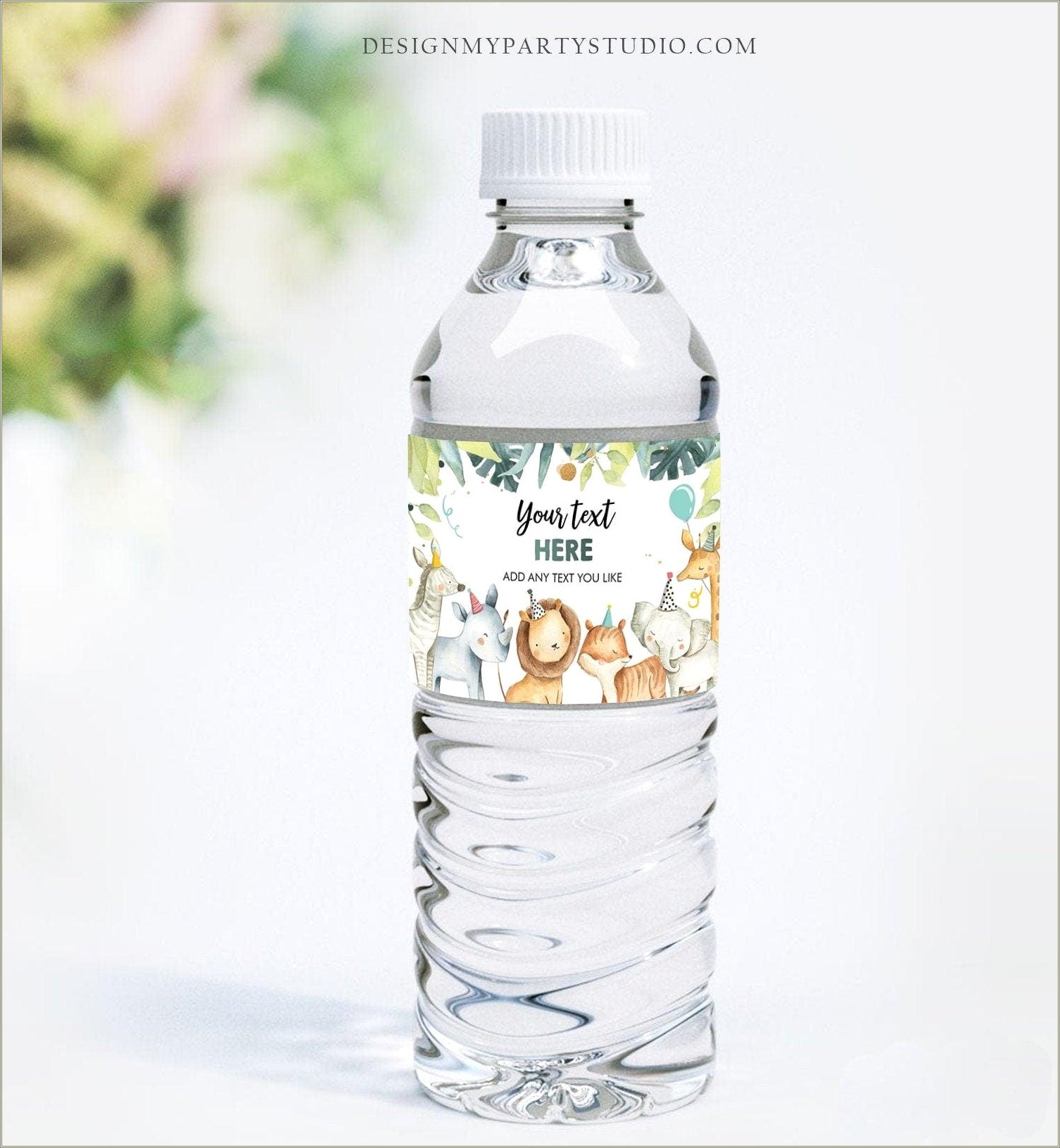 8 Oz Water Bottle Label Template Free Rainforest