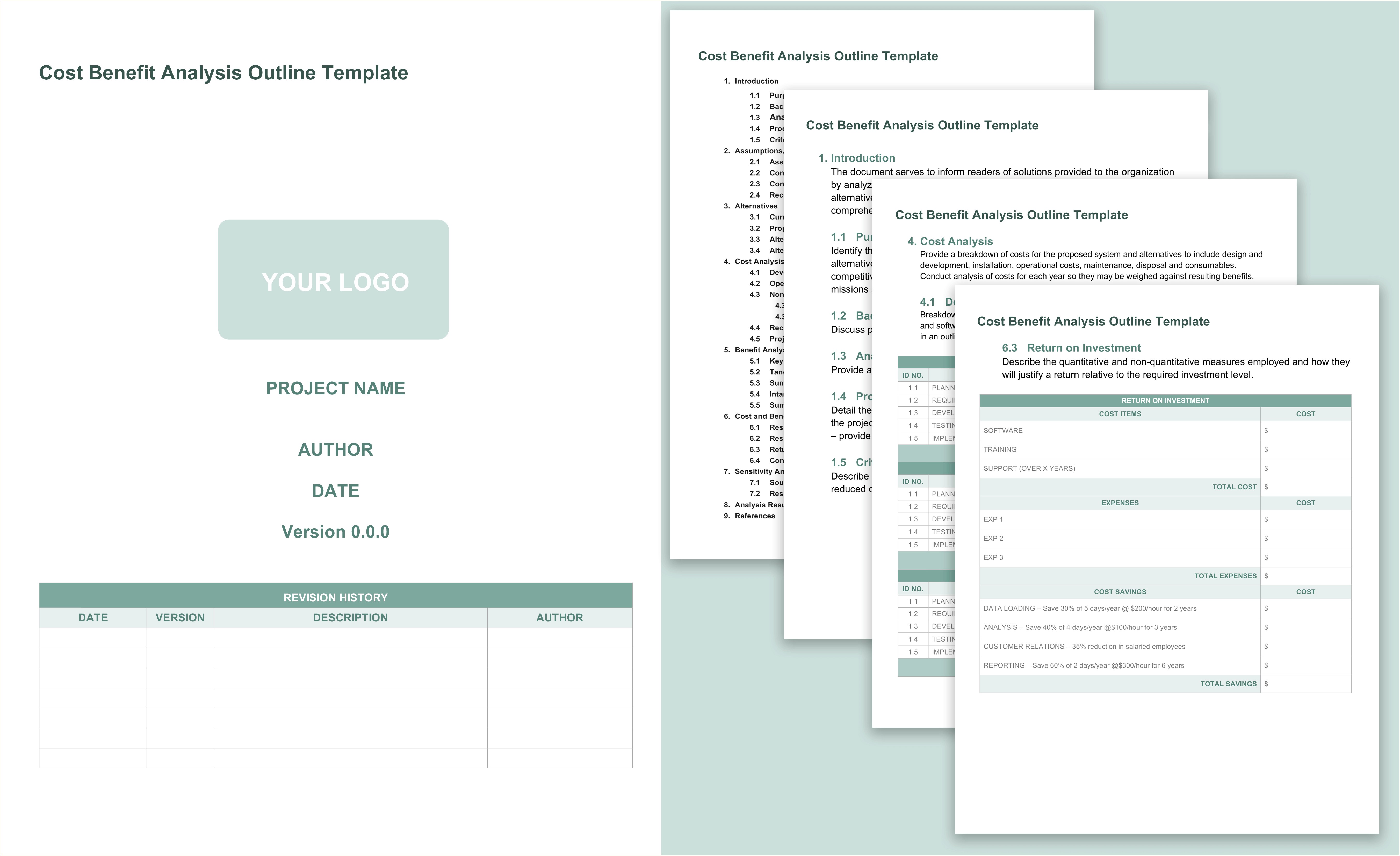 A Free Simple Cost Benefit Analysis Template