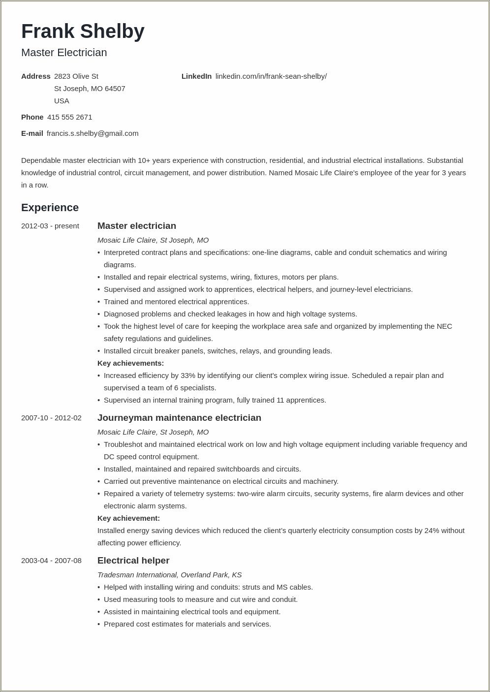 Action Statement Examples For Resume