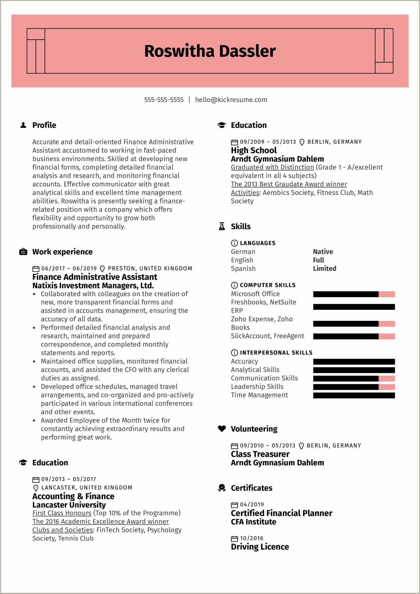 Administrative Assistant Job Summary Resume