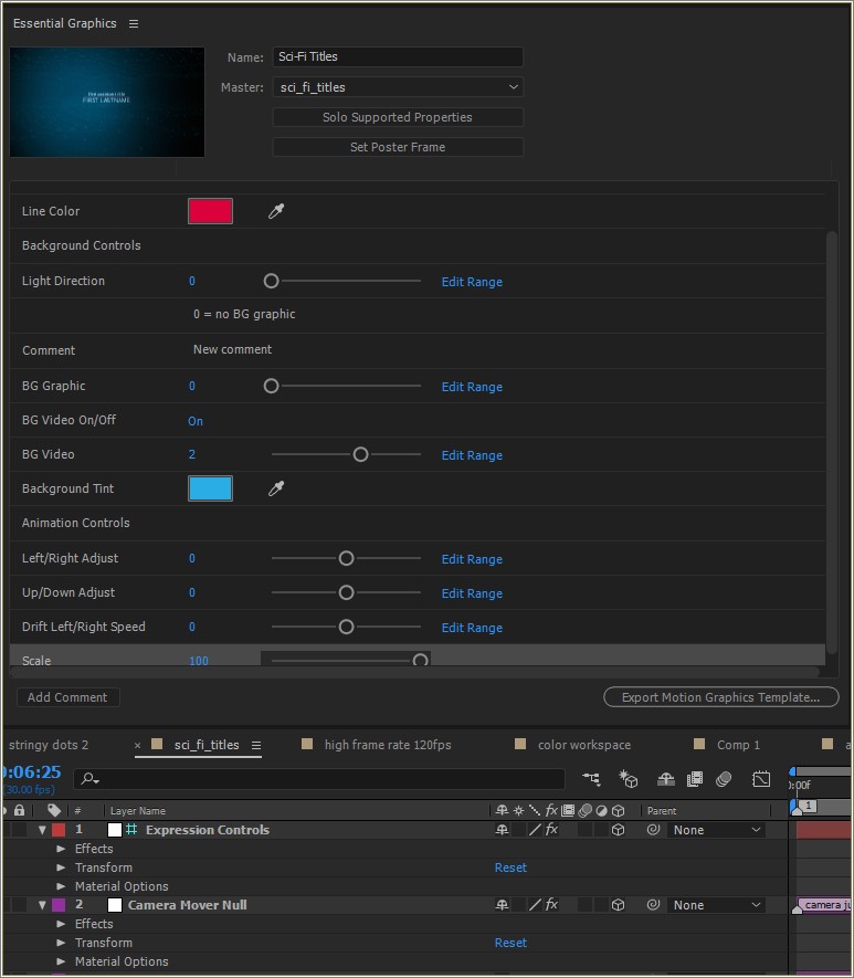Adobe After Effects Motion Graphics Template Free