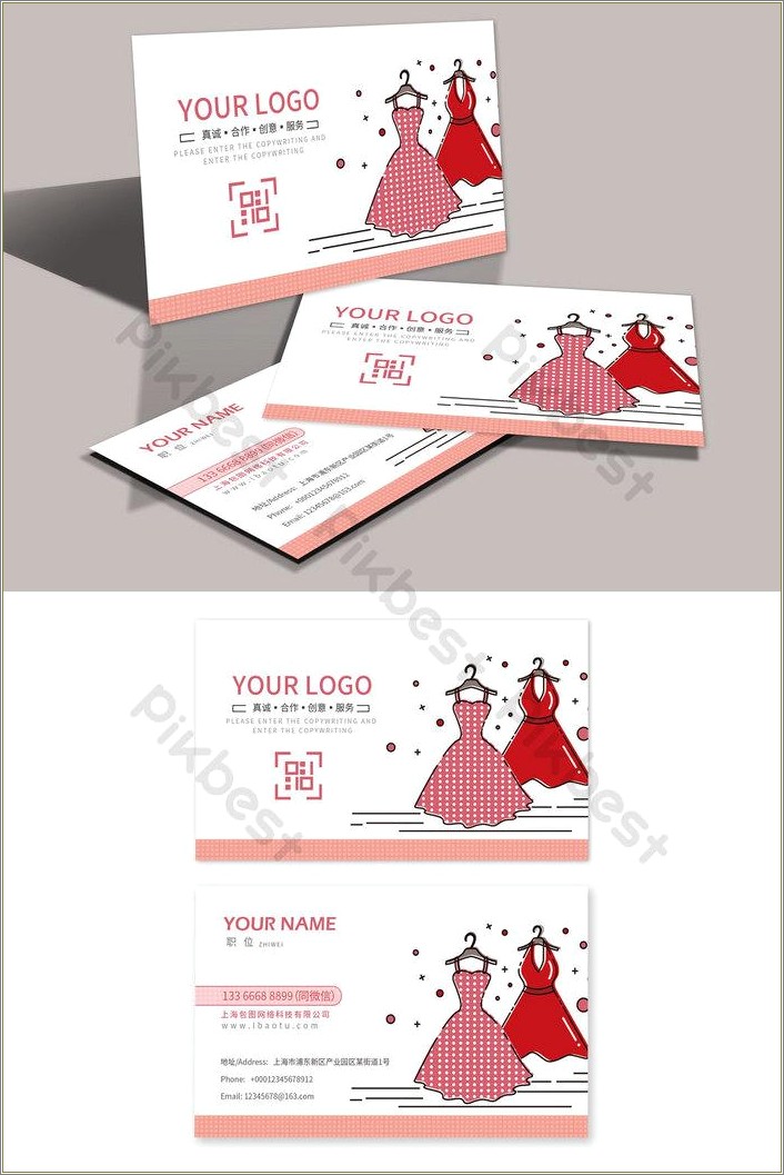 Adobe Illustrator Fashion Business Card Template Free