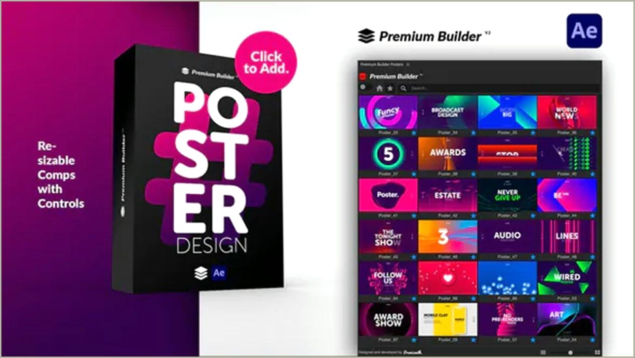 After Effects Motion Poster Template Free Download