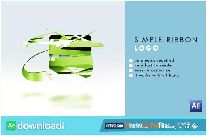 After Effects Templates Ribbon Logo Reveal Free