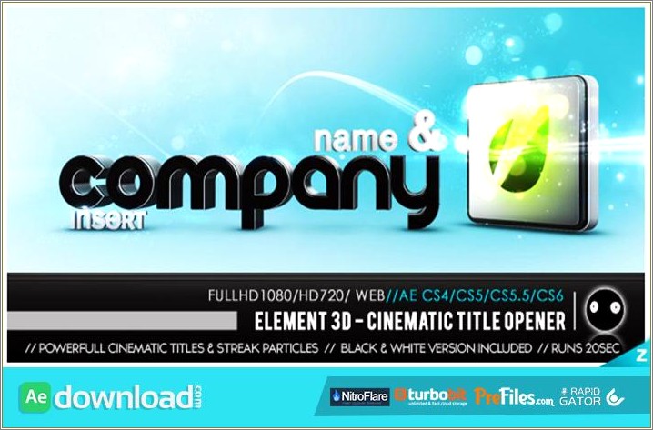 After Effects Title Templates Free Download Cs4