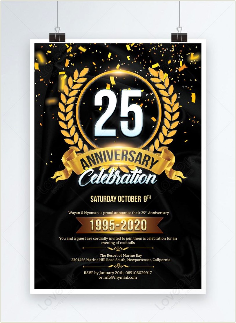 Anniversary Flyer Template Free Celebration Of Life