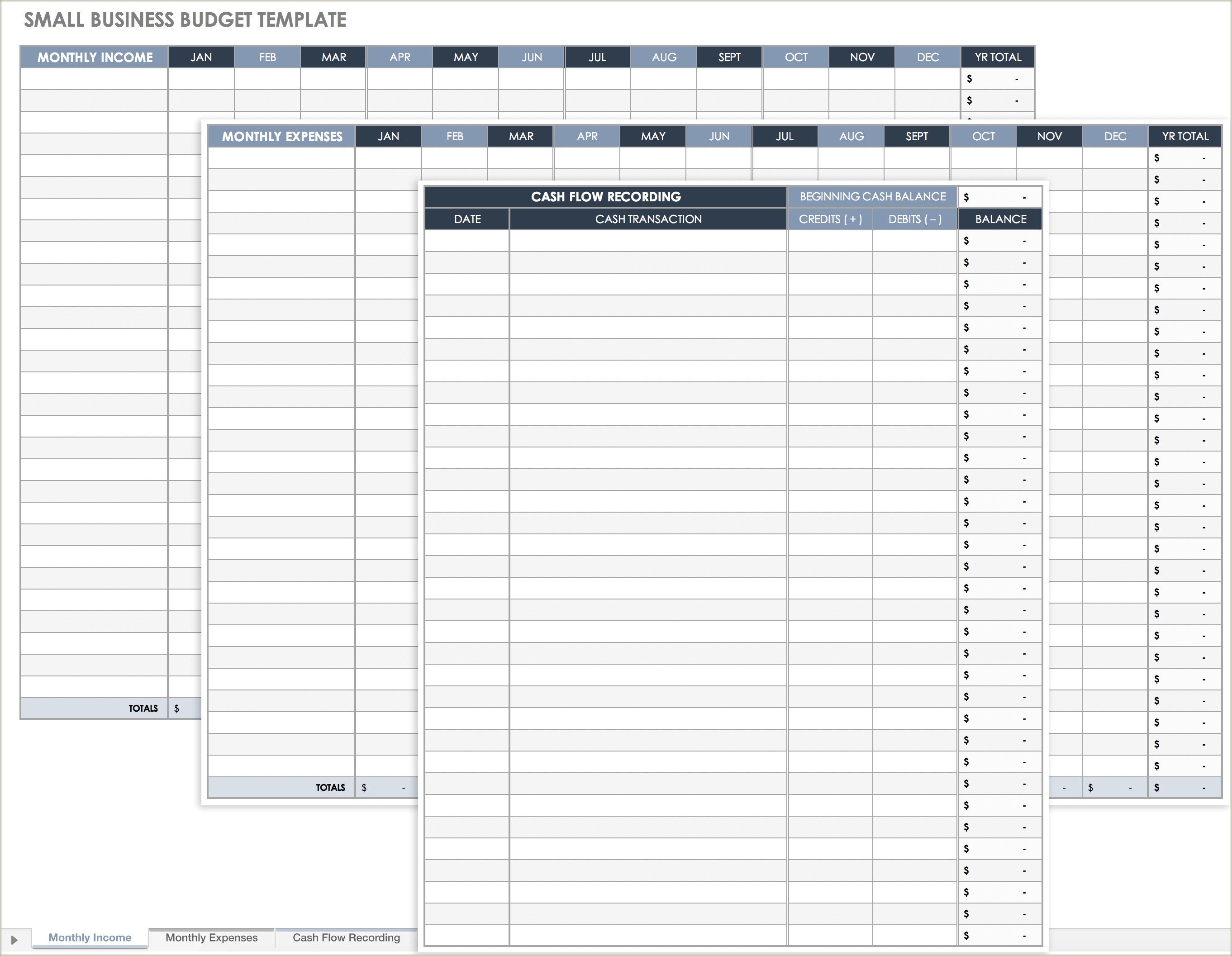 Annual Budget Template For Small Business Free