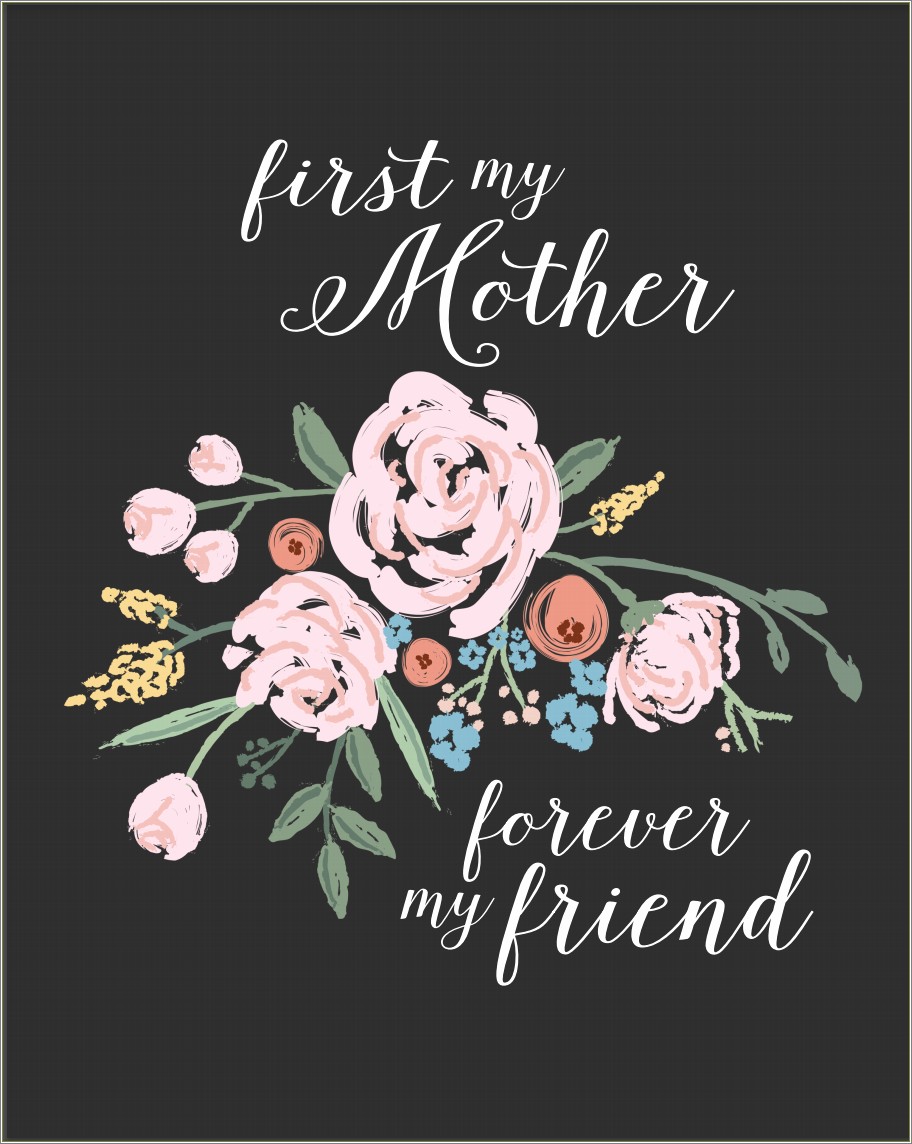 Apple Pages Free Mothers Day Card Template