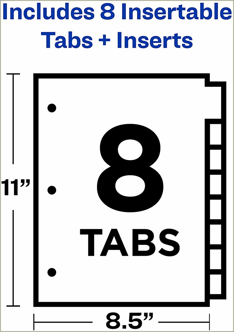 Avery Big Tab Inserts For Dividers Free Template