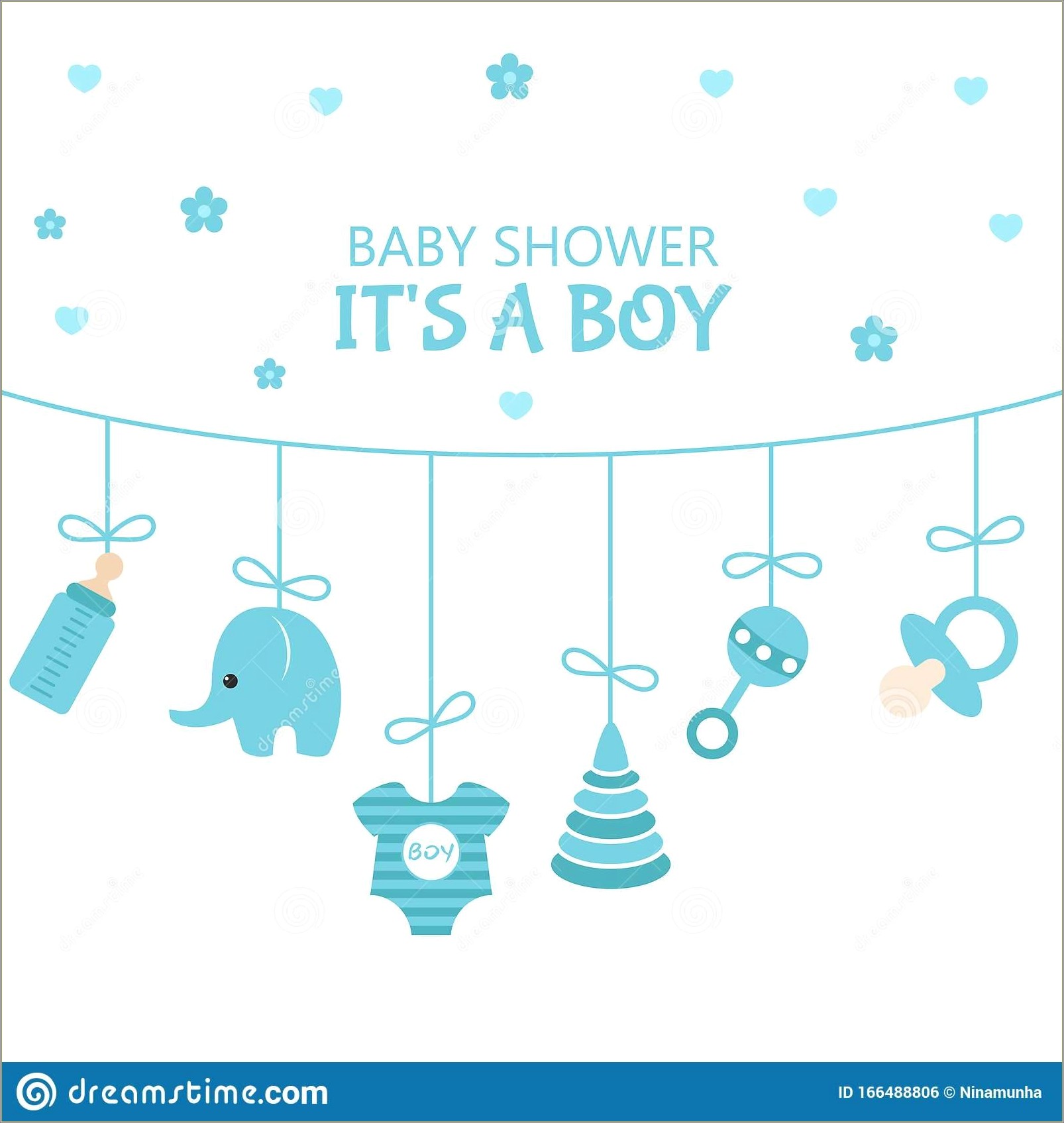 Baby Boy Shower Invitation Card Template Free Download