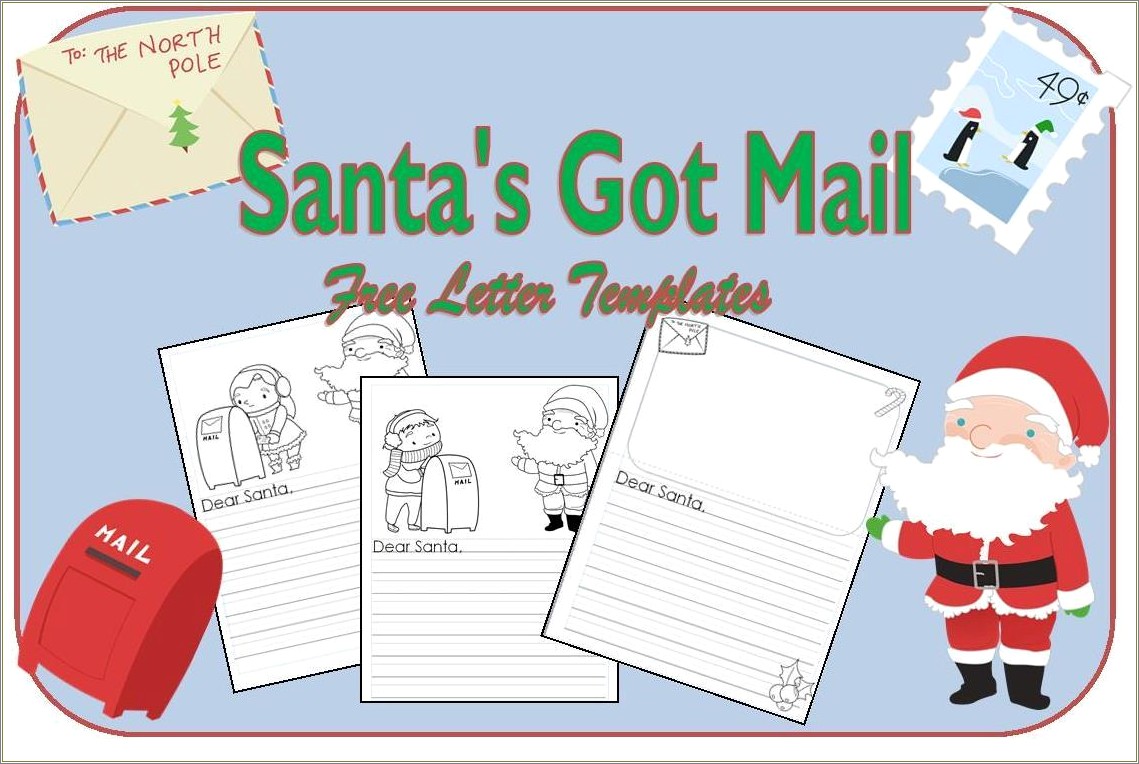 Baby First Christmas Letters From Santa Templates Free