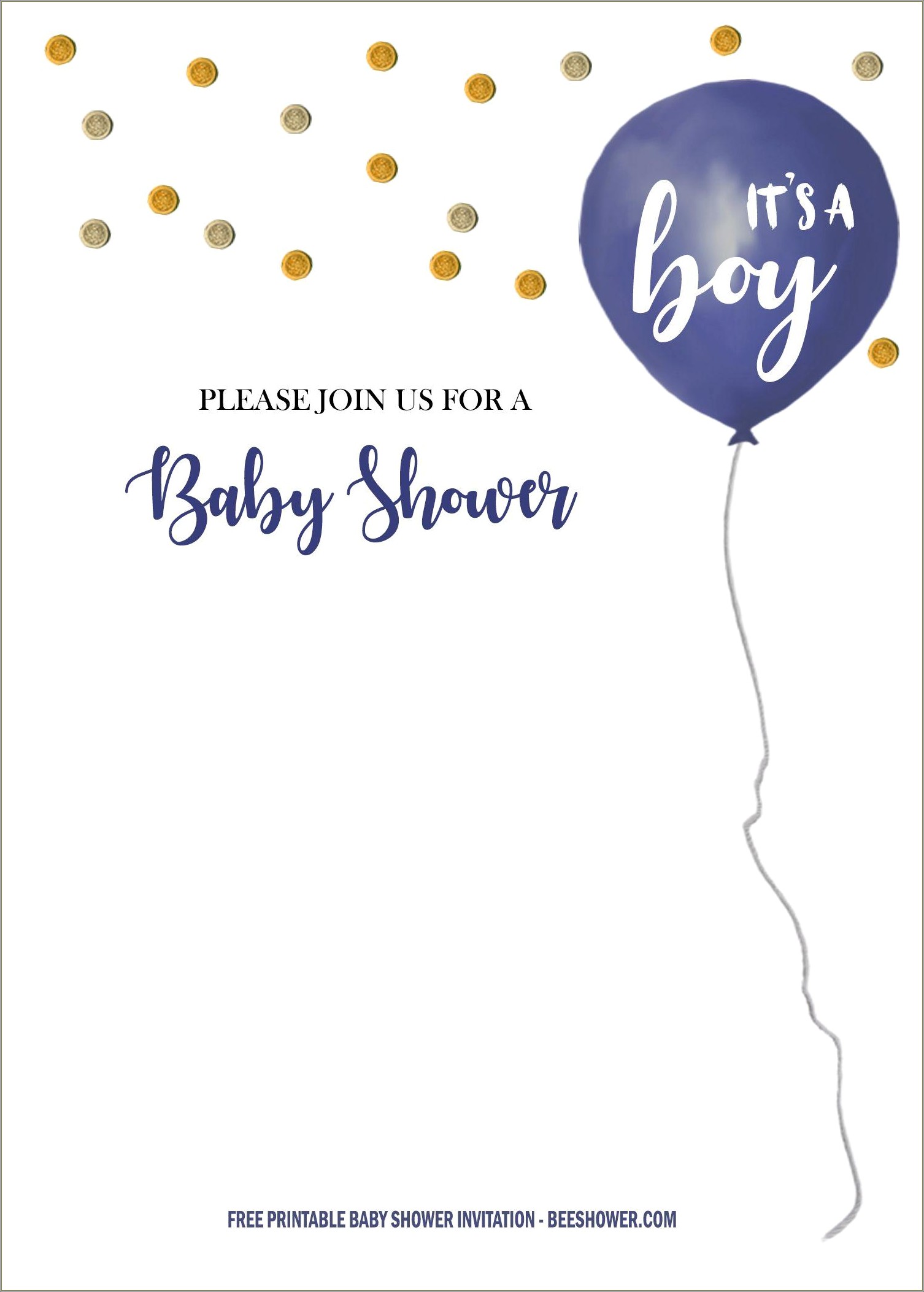 Baby Shower Invitations Free Templates Its A Boy