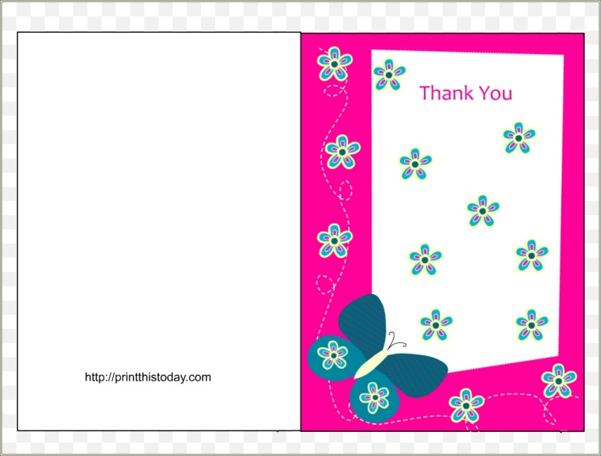 Baby Shower Thank You Cards Free Template