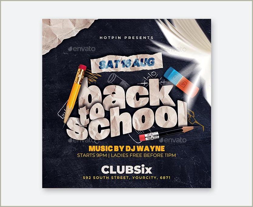 Back 2 School Flyer Template Free Download