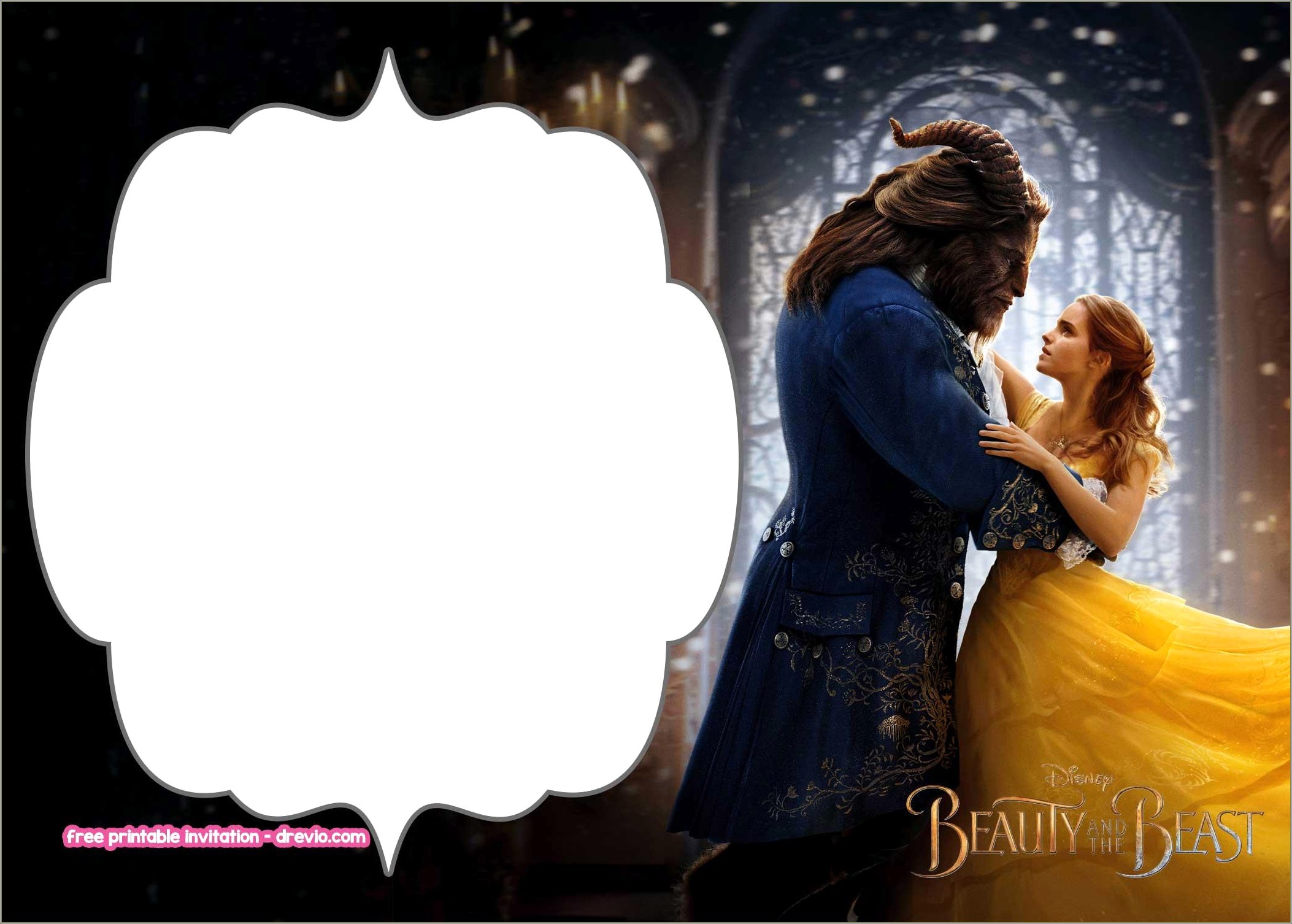 Beauty And The Beast Invitation Template Free