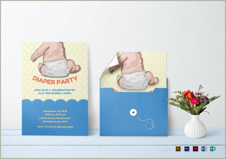 Beer And Diaper Party Invitation Template Free