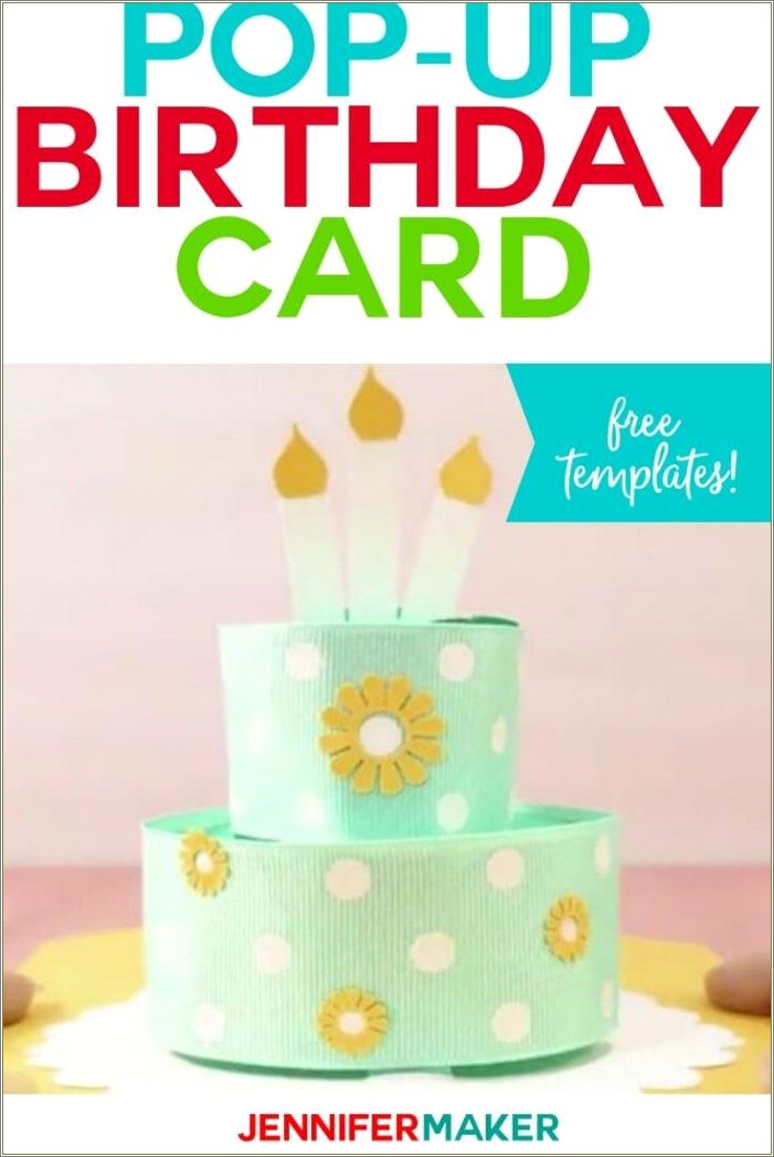 Birthday Cake Pop Up Card Template Free Download