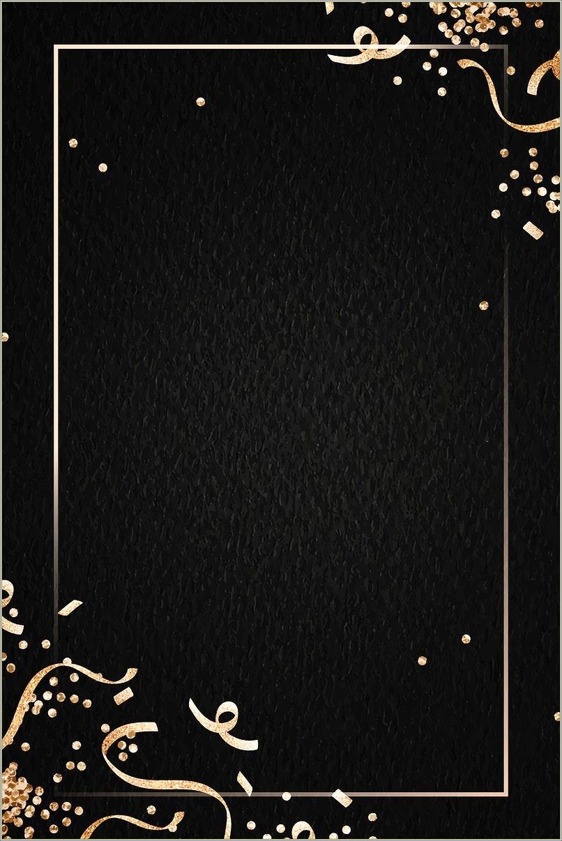 Black And Gold Invitation Templates Free Download