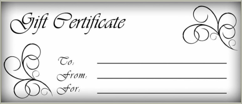 Black And White Christmas Gift Certificate Template Free