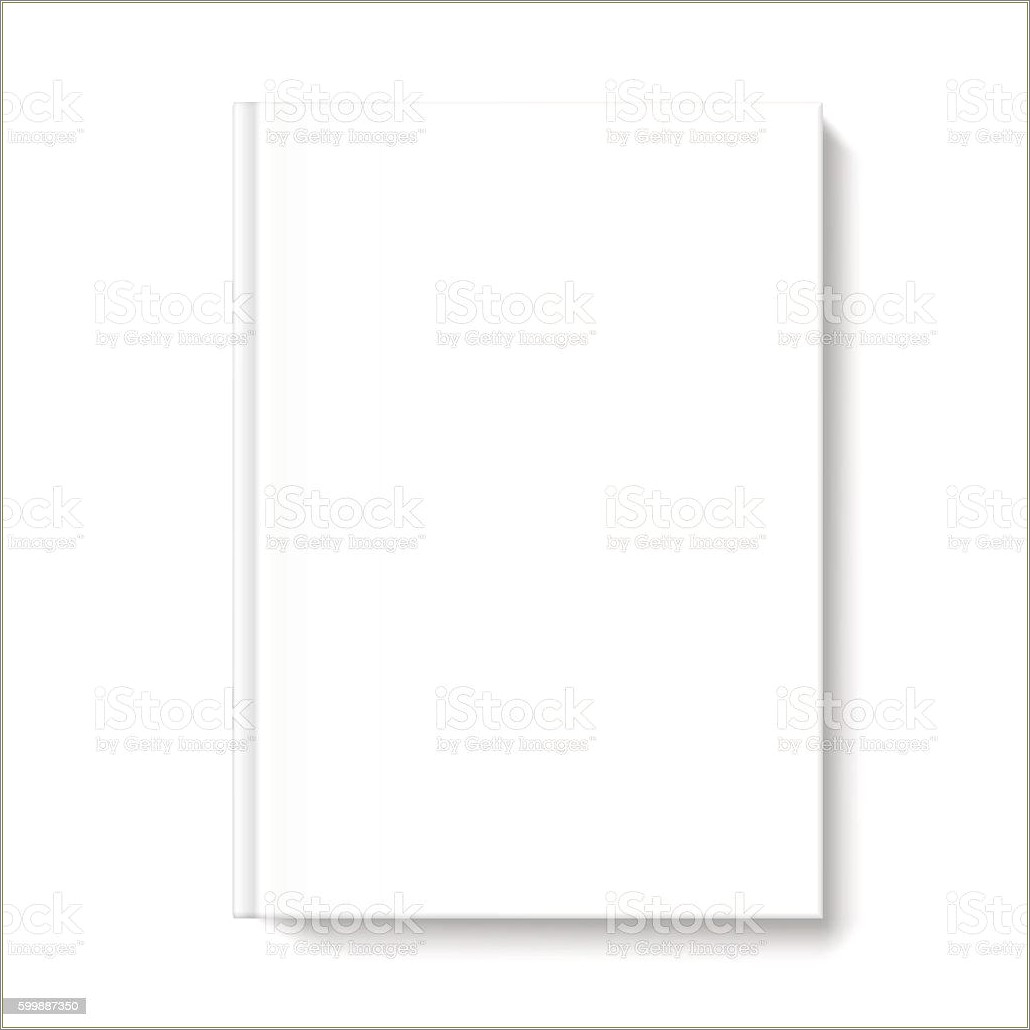 Blank Book Cover Design Template Free Download