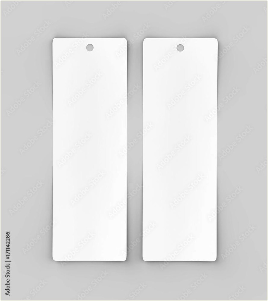 Blank Bookmark Template Free Black And White