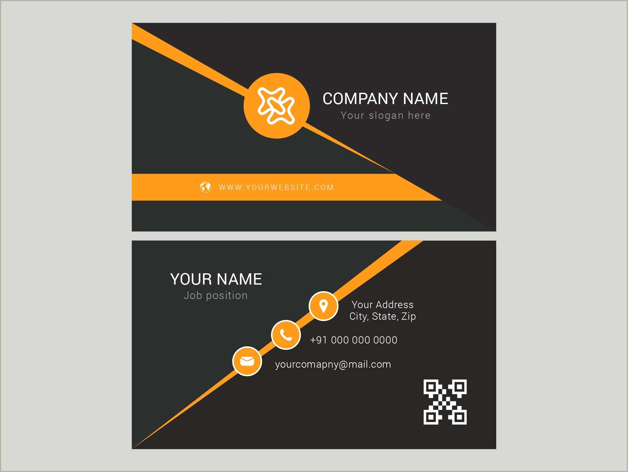 Blank Business Card Template Photoshop Free Download