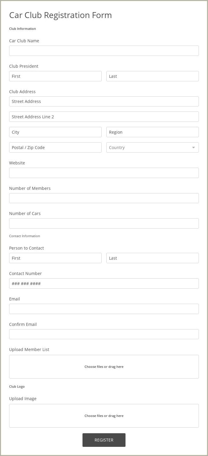Blank Registration Form For Conference Free Template Word