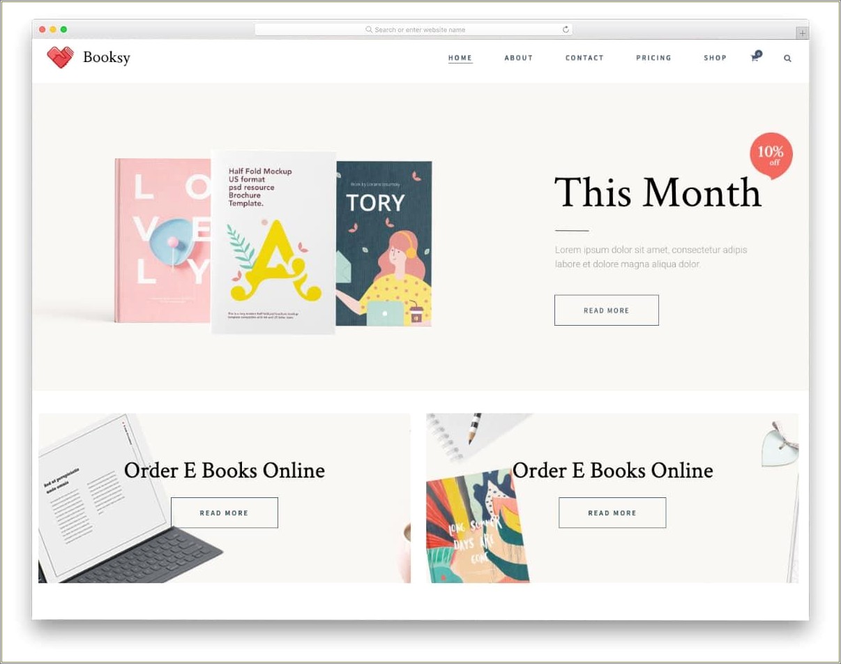 Book Store Html Template Bookstore Free Download