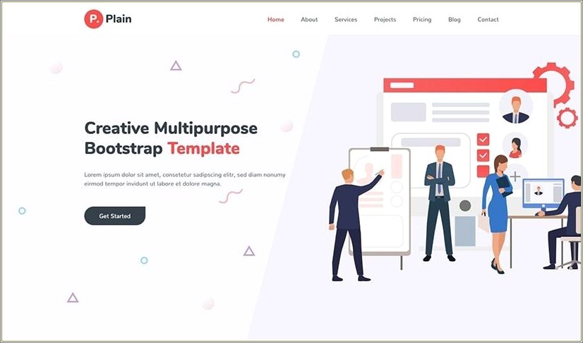 Bootstrap One Page Scroll Template Free Download