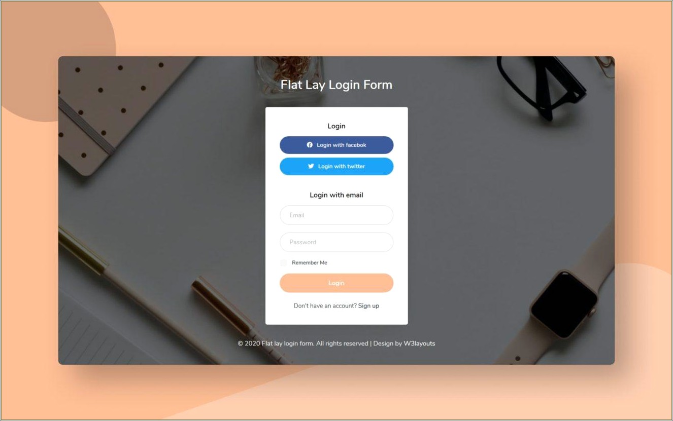 Bootstrap Signup And Login Form Template Free