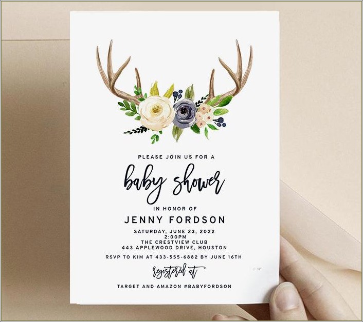Bridal Shower Invitations Template Free Water Color