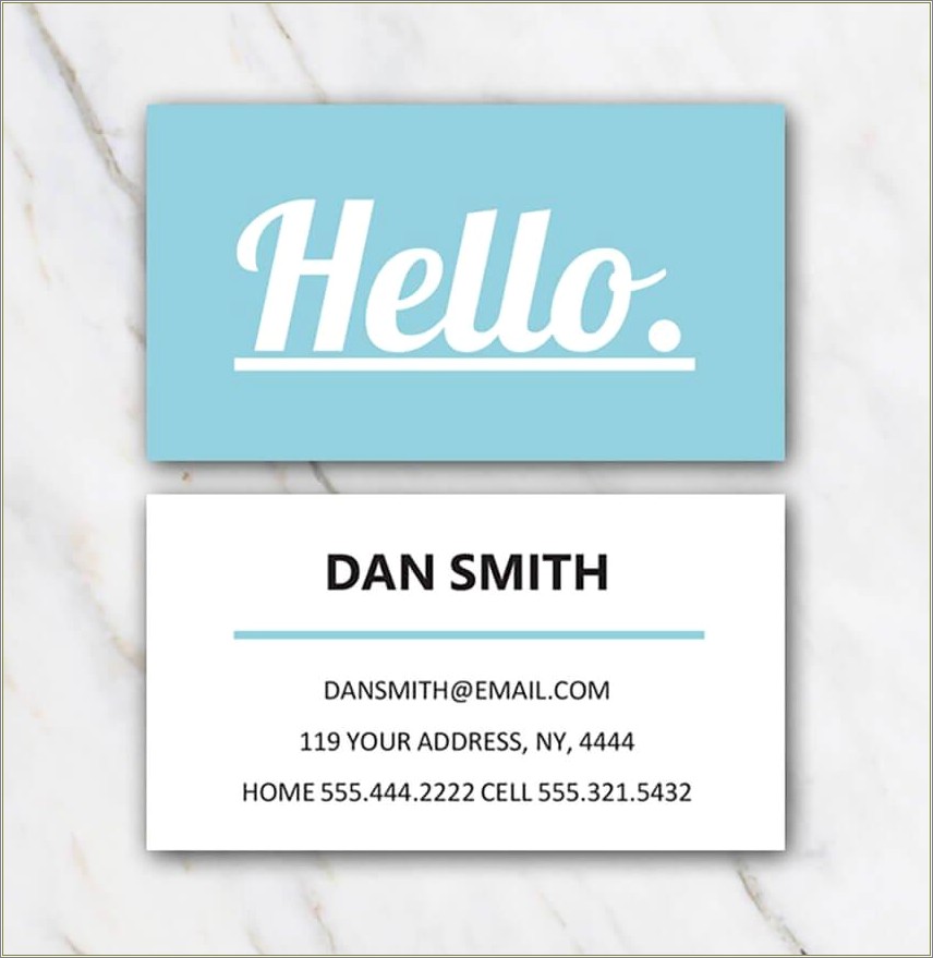 Business Card Templates For Word 2007 Free