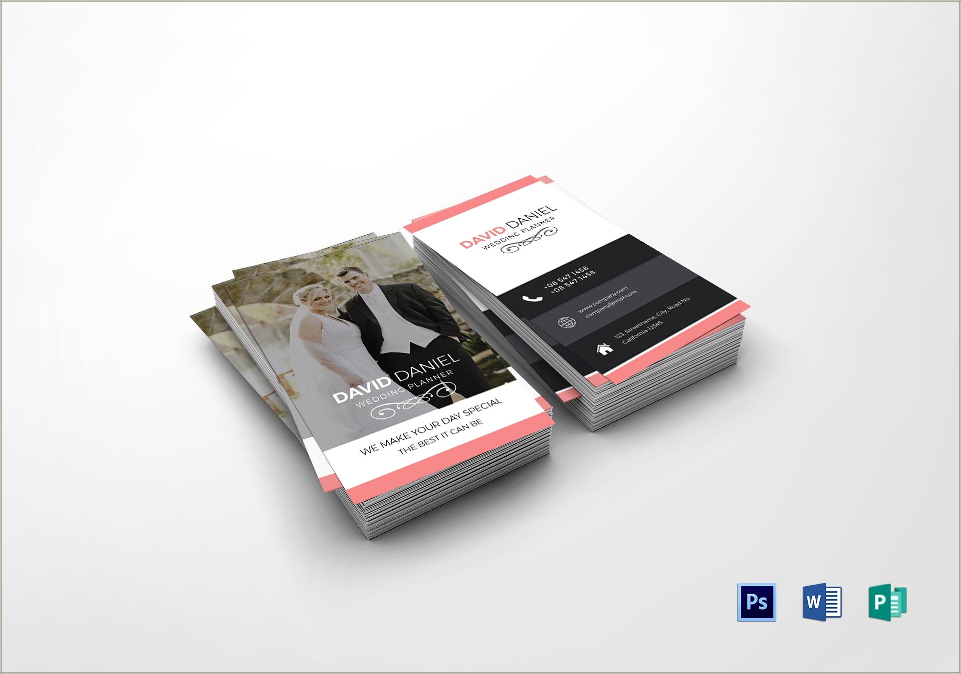 Business Card Wedding Planner Template Free Download