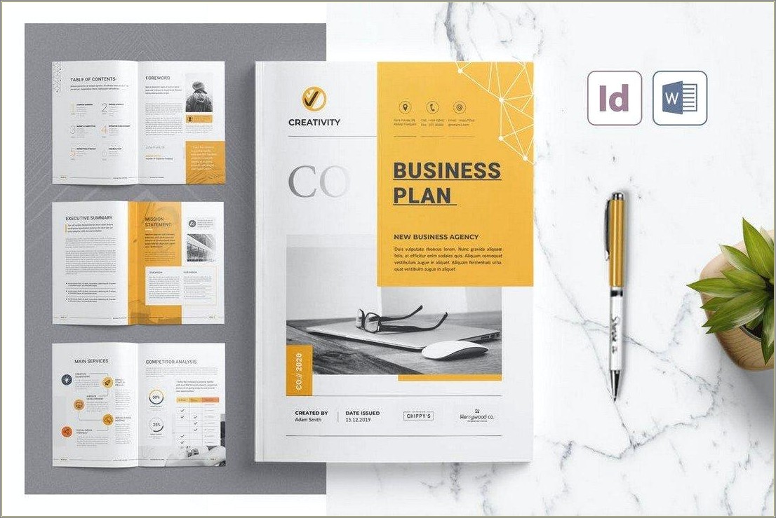 Business Plan Template Word Doc Free Blue