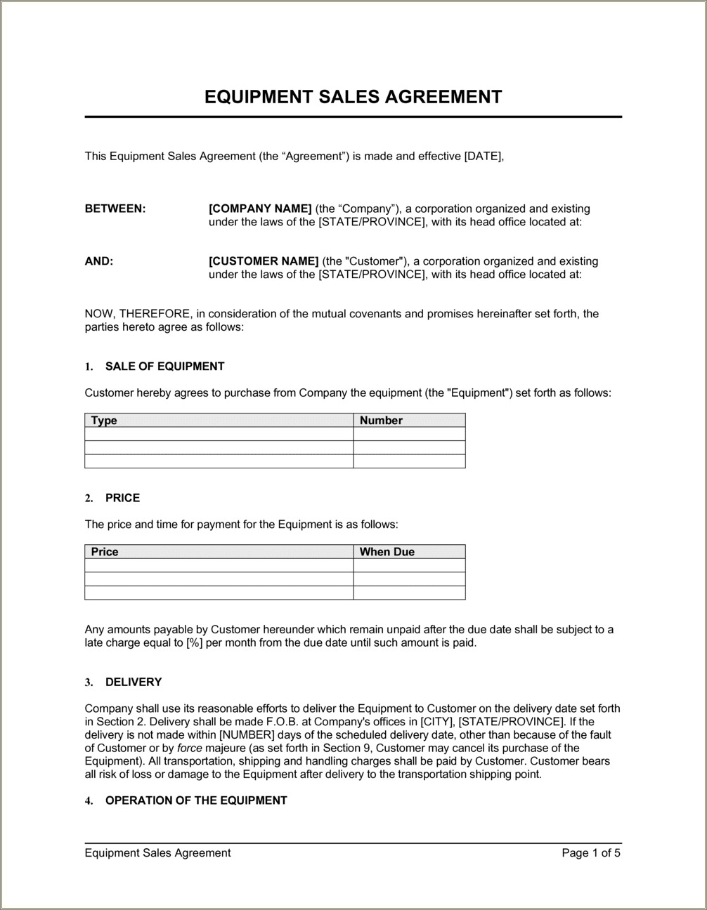 Business Sale Agreement Template Free Download South Africa
