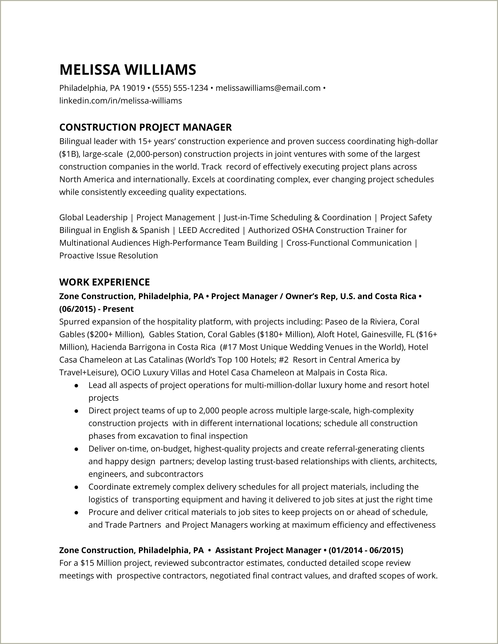 Buzz Words For Management Resume