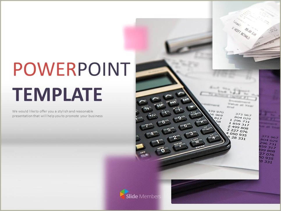 Calculator And Money Powerpoint Templates Free Download