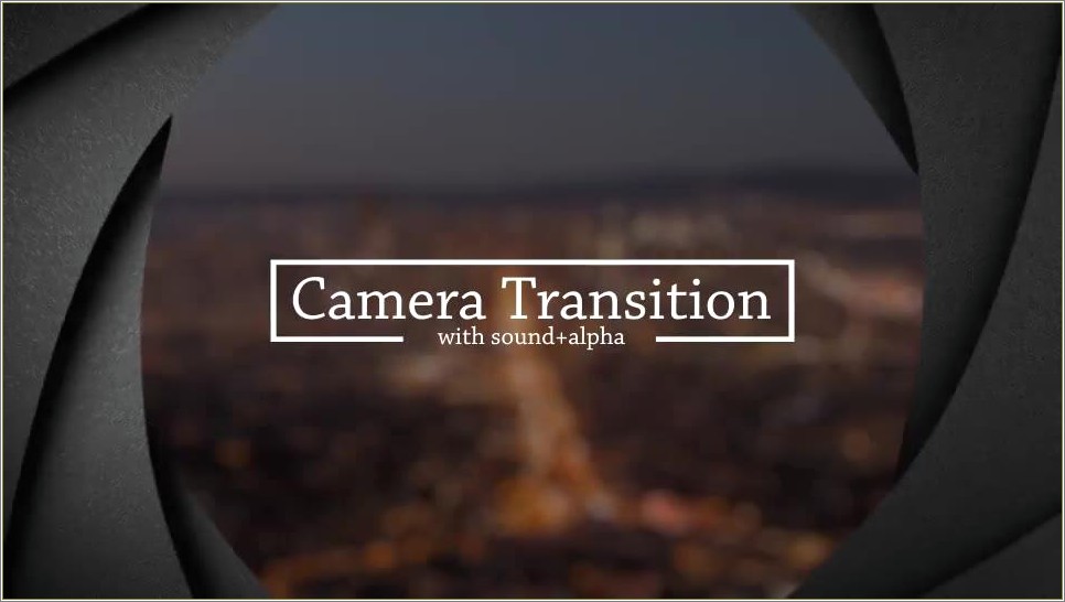 Camera Shutter Transition Free After Effects Template