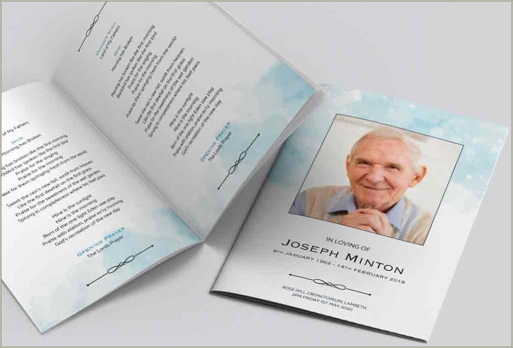 Catholic Funeral Mass Booklet Template Free Diy