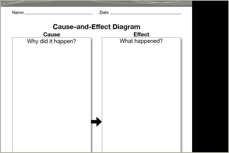 Cause And Effect Graphic Organizer Template Free