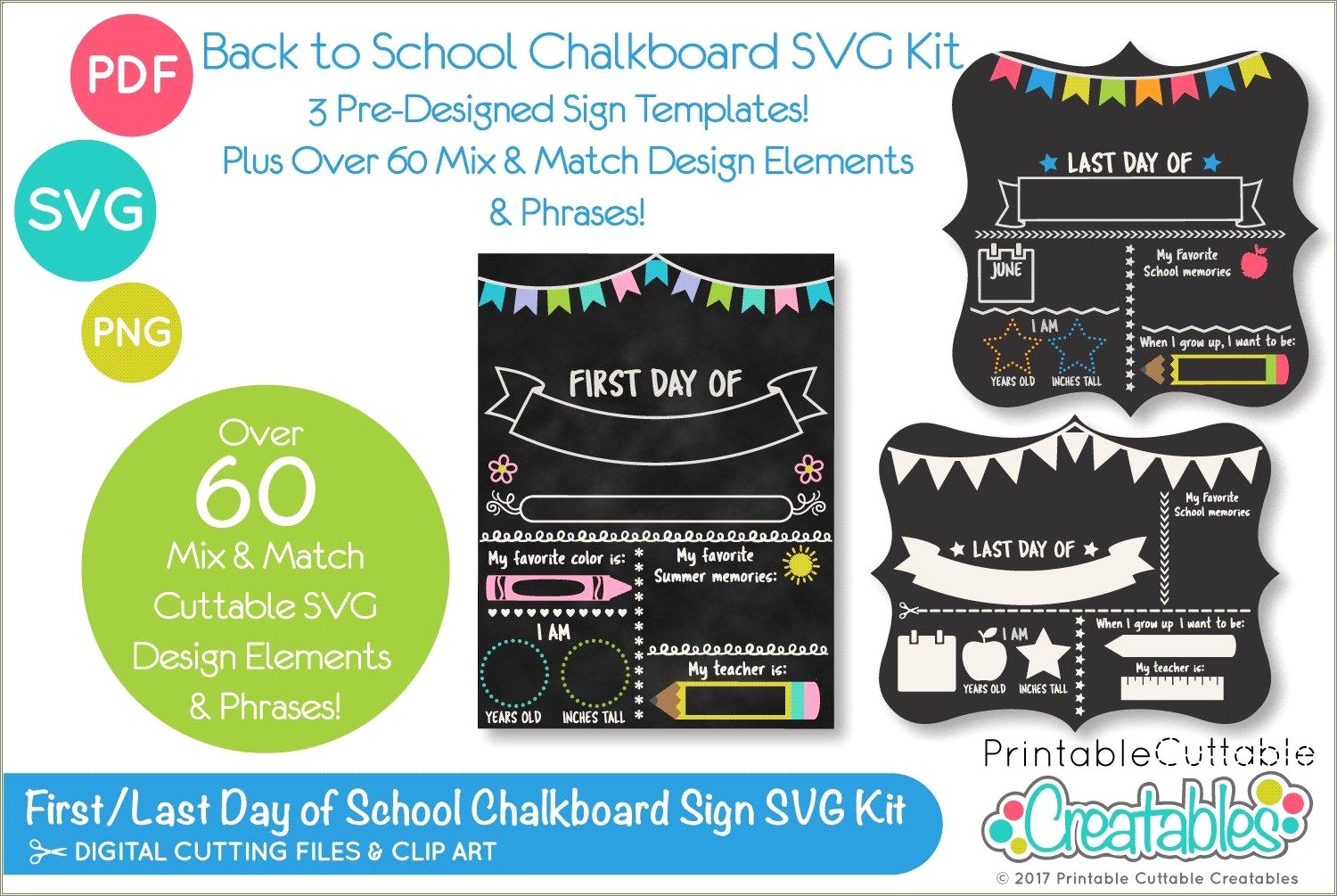 Chalkboard Sign First Day Of School Template Free