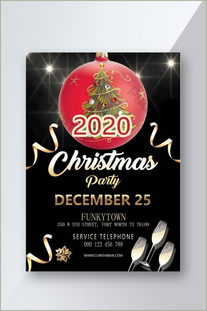 Children's Christmas Party Poster Template Free